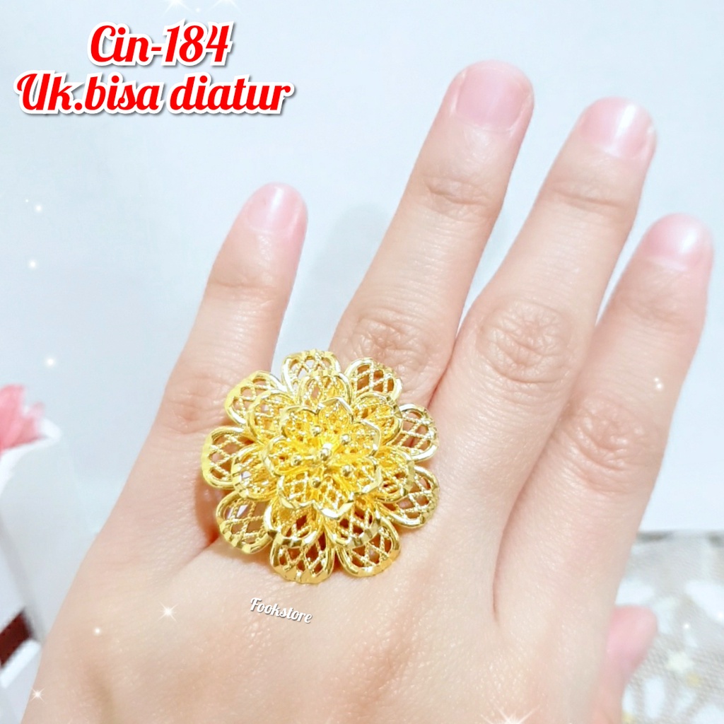 TERBARU CINCIN BUNGA KENDARI SATU UKURAN /PROMO CINCIN DEWASA COD