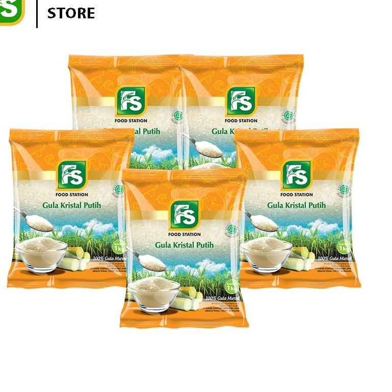 

✮ Food Station -FS Gula Pasir Premium 5 Pcs @1 Kg ✰