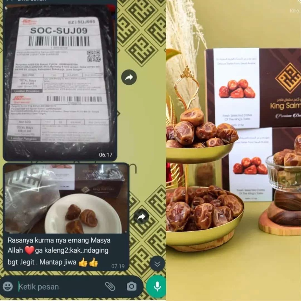 Kurma Asli KING SALMAN Kualitas Premium Original 100% Dari Arab Saudi / KURMA PREMIUM KING SALMAN / KURMA MADU TERBAIK