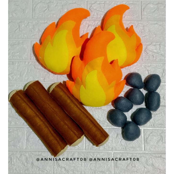 MAINAN API UNGGUN FLANEL / MAINAN CAMPING / MAINAN ANAK-ANAK / MAINAN EDUKASI / MAINAN FLANEL