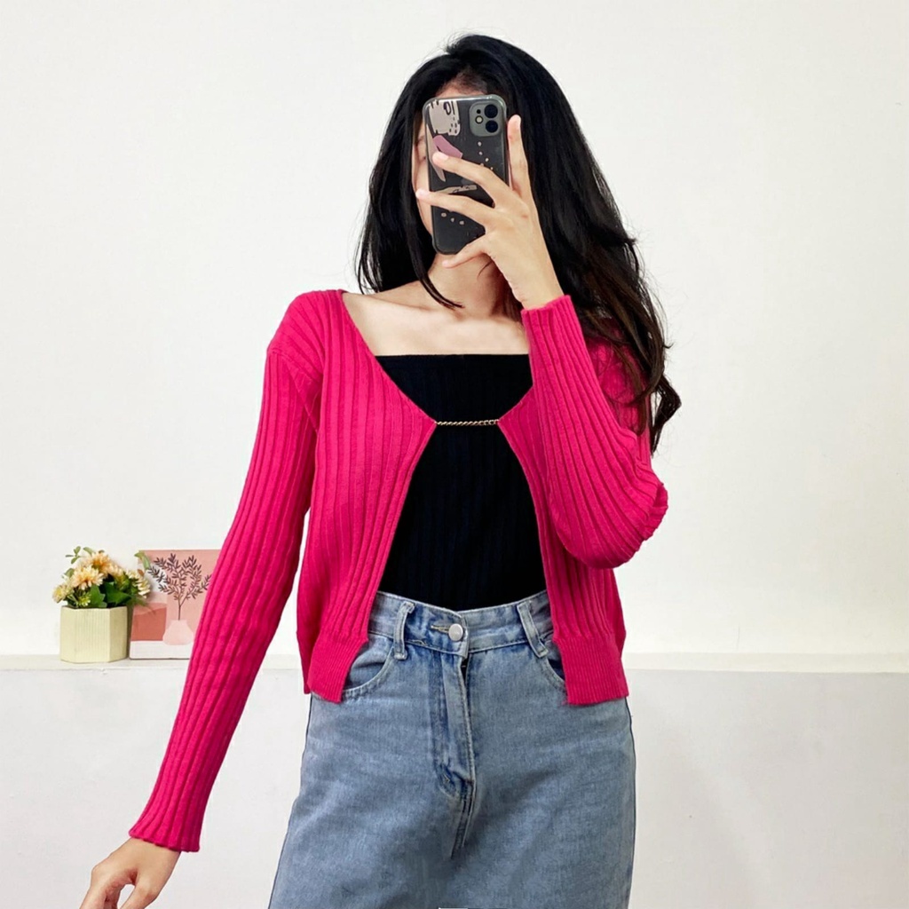 GFS DIANA KNIT CHAIN CARDIGAN