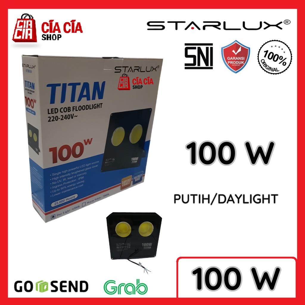 STARLUX Lampu Tembak Led COB 100W Floodlight COB 100 Watt Lampu Sorot COB 100 W