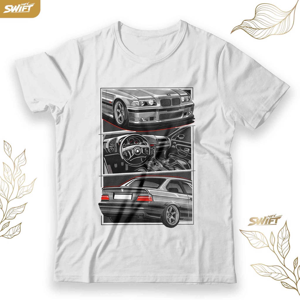 KAOS bmw E36 Sport Car manga style TSHIRT BAJU DISTRO