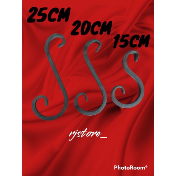 Ready nako leter S , motif ornamen tralis pagar tempa