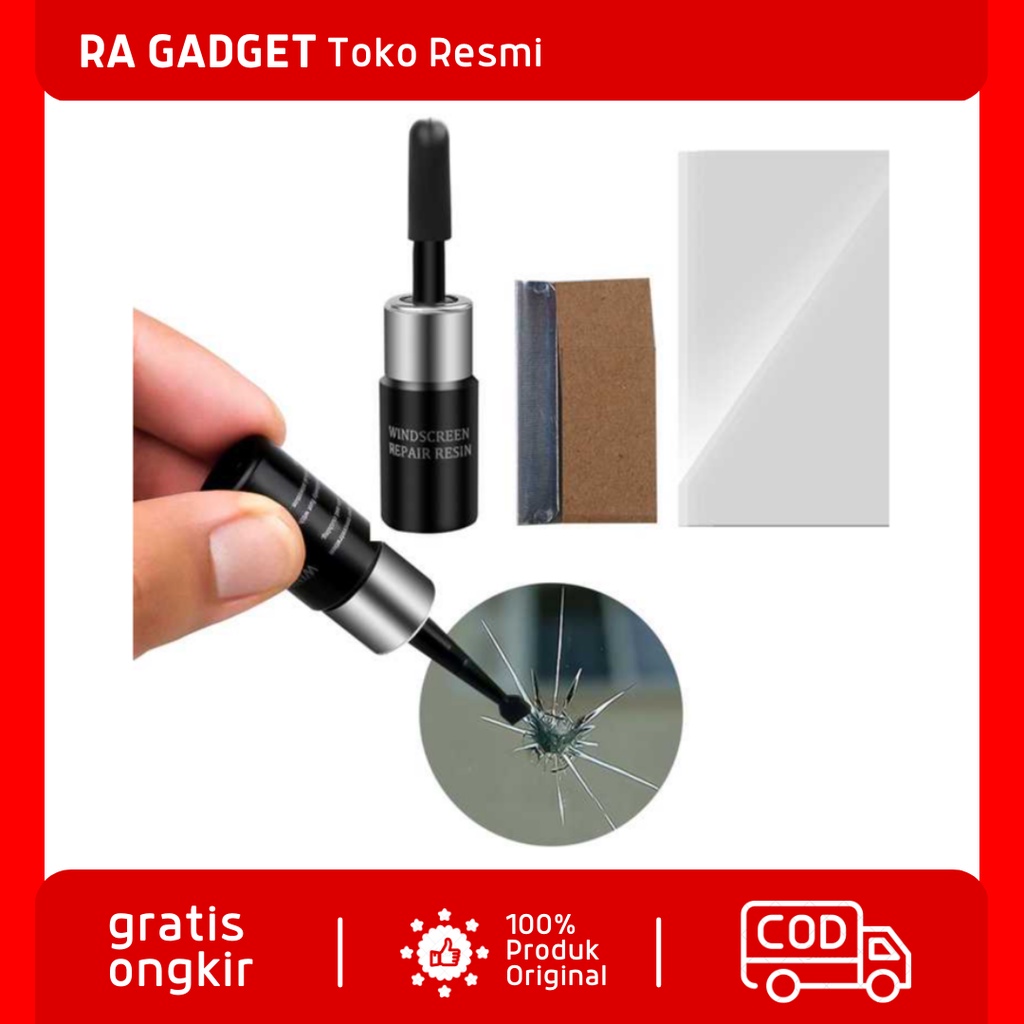 Alat Reparasi Kaca Mobil Retak Car Window Crack Repair / Lem Reparasi Kaca Mobil Layar Hp Gores Reta
