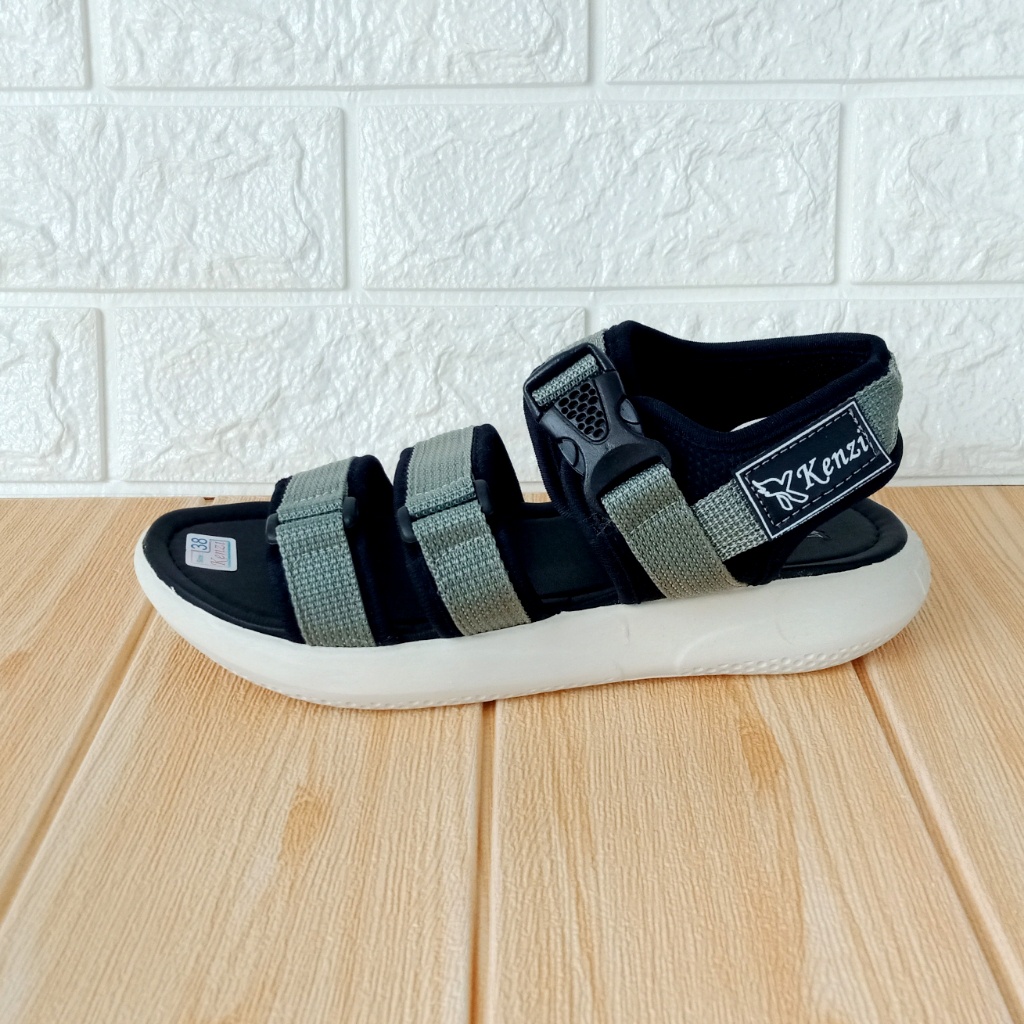 Sandal Wanita Let Gunung Kenzi Size 31-40 Hitam