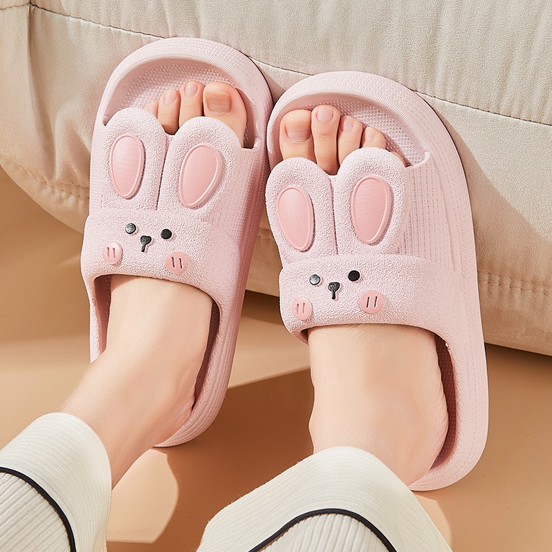 Lazy Bear Sendal Jelly Wanita / Sandal Slip On PVC / Sandal Perempuan Lucu / Cute Rabbit Sandal Jelly Wanita / H30 Sendal Kelinci Rumah Sendal Anak Perempuan / Sendal Wanita Kekinian /Korea Soft Rubber Non Slip