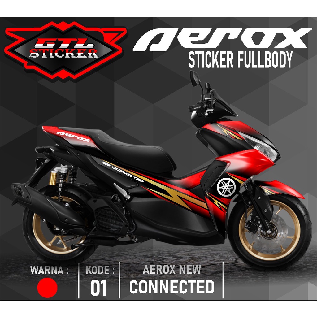 Decal Aerox 155 Connected 2021 Sticker Motor All New Aerox 155 Connected 2021 - 2024 Fullbody KODE-0