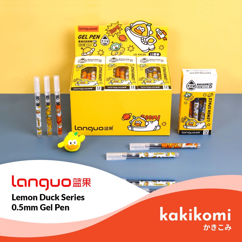 

Pulpen Gel 0.5mm Languo Lemon Duck Series Pen Tinta Hitam