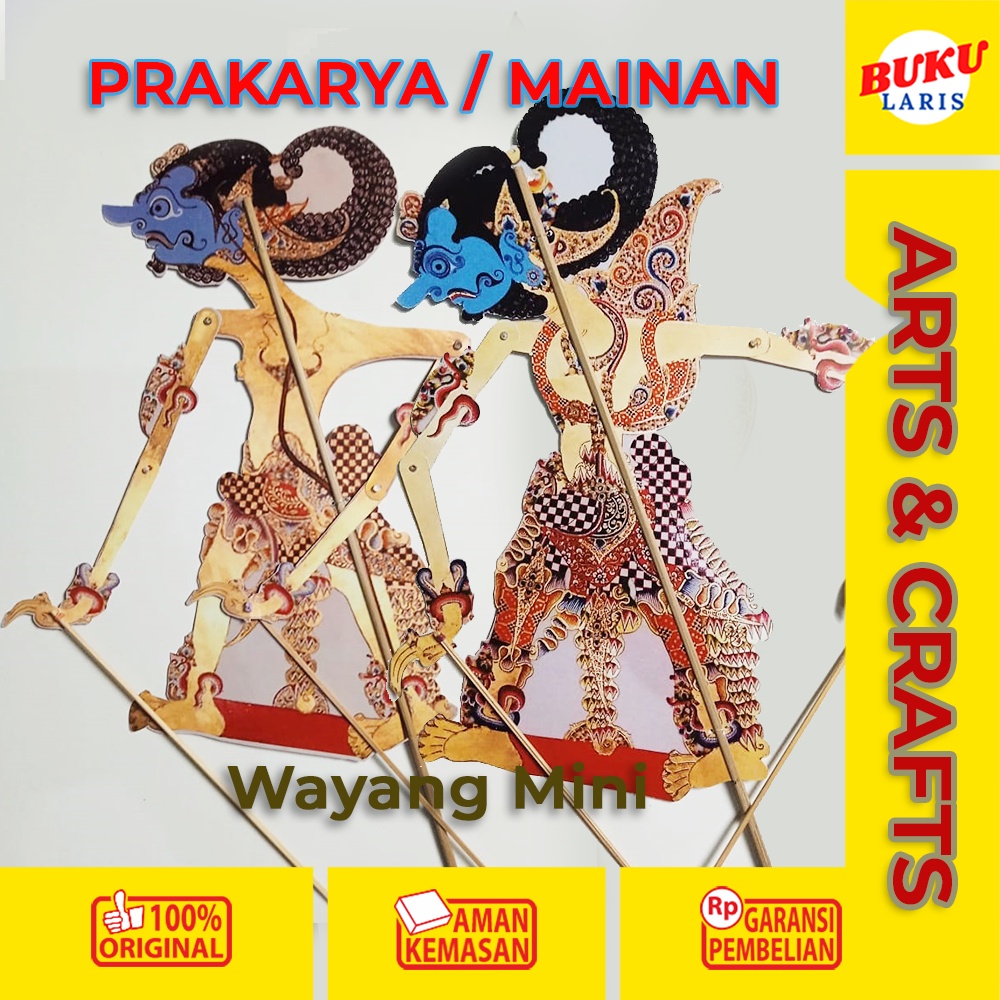 Wayang Kertas Karton Mini Mainan Anak Prakarya Keluarga Bima Werkudara Antasena Antareja Gatotkaca