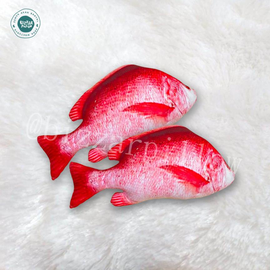 Bizzarpillow Bantal Ikan Kakap Merah Size M BZ357