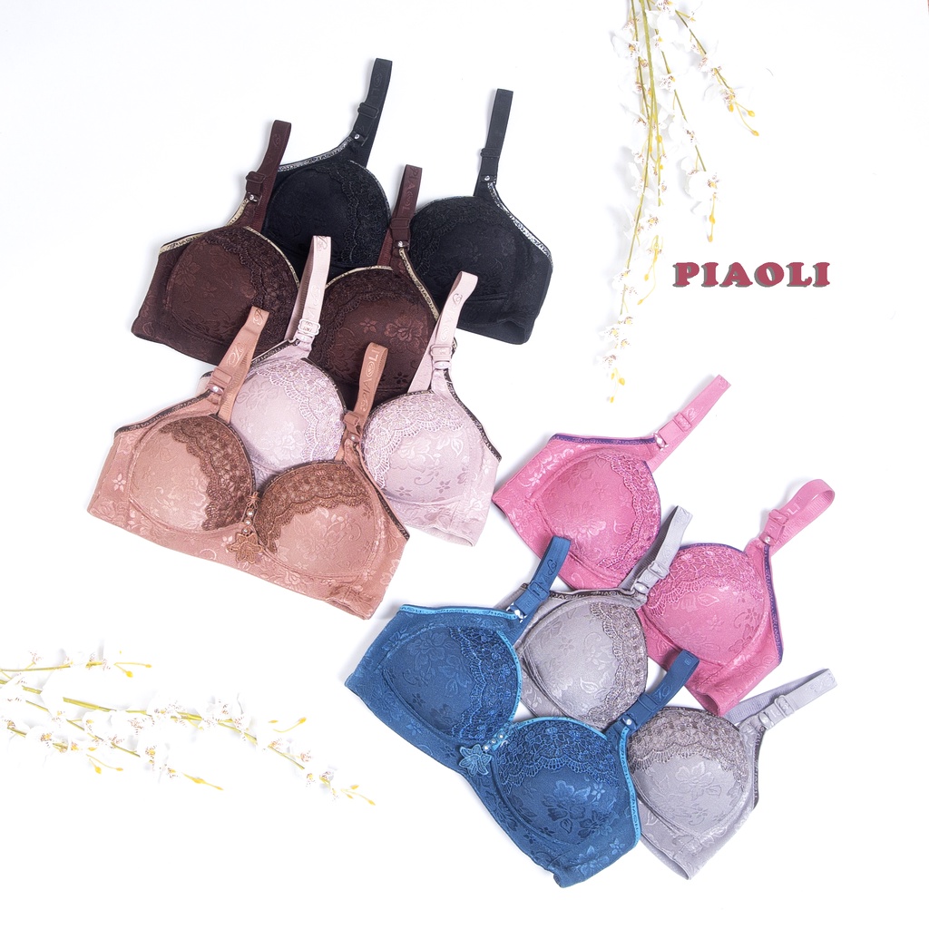 BEE - Bh Jumbo Pakaian Dalam Wanita Bra PIAOLI Push Up Tanpa Kawat Ukuran Besar PL7777