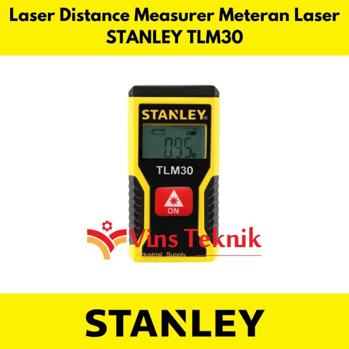 Meteran Laser STANLEY Alat Ukur Laser 9 Meter TLM30