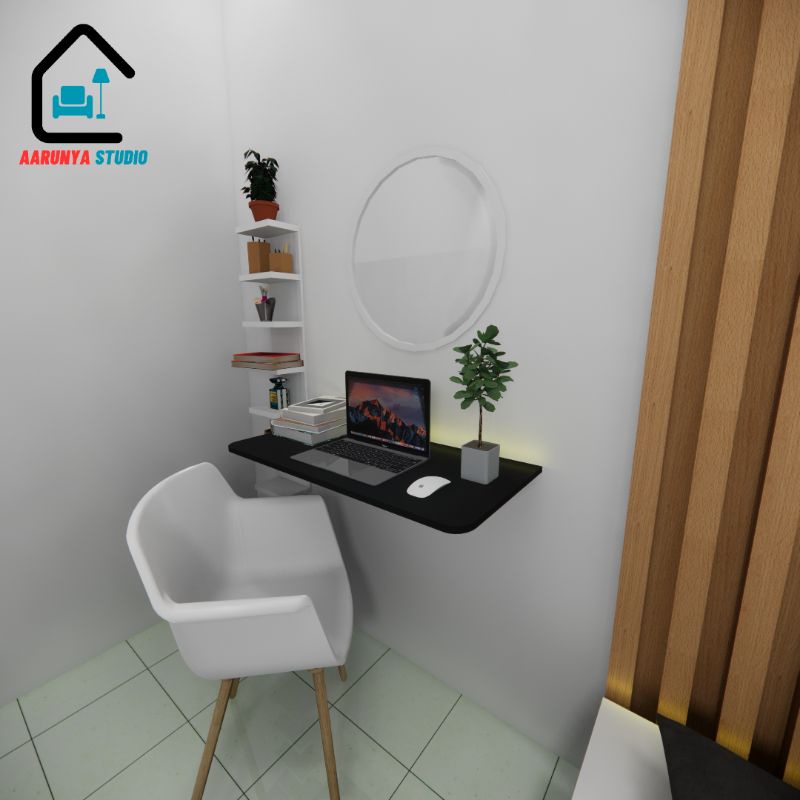 Meja lipat dinding 80x40 meja kerja belajar ambalan tempel breket meja laptop minimalis murah