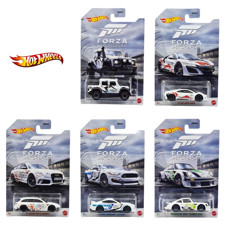 Hot Wheels Forza Motor Sport  Land Rover Acura NSX Audi RS 6 Avant Ford Shelby Porsche 934 Turbo RSR
