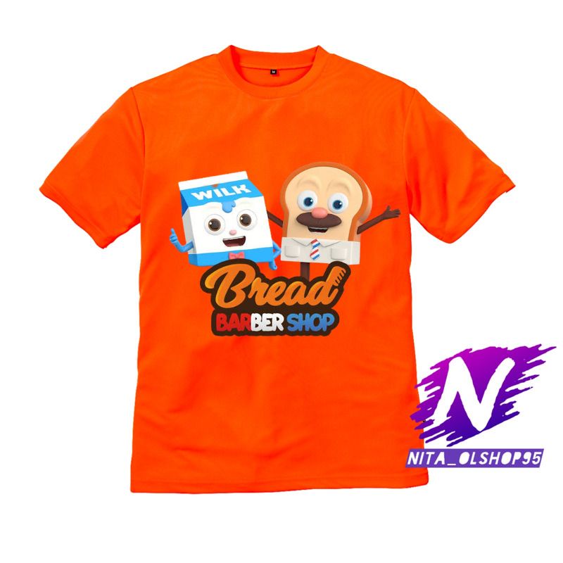 baju anak kaos anak kartun bread barbershop