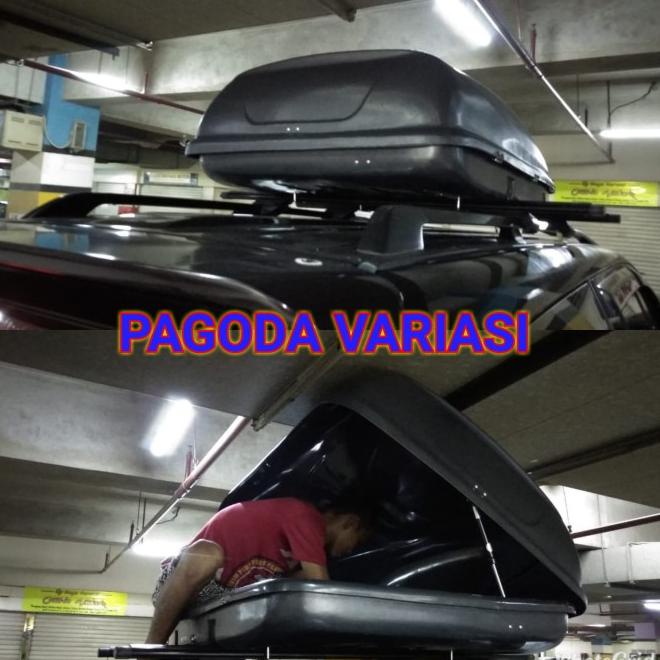 Paket Roof Box + Cross Bar Mobil Pajero Sport