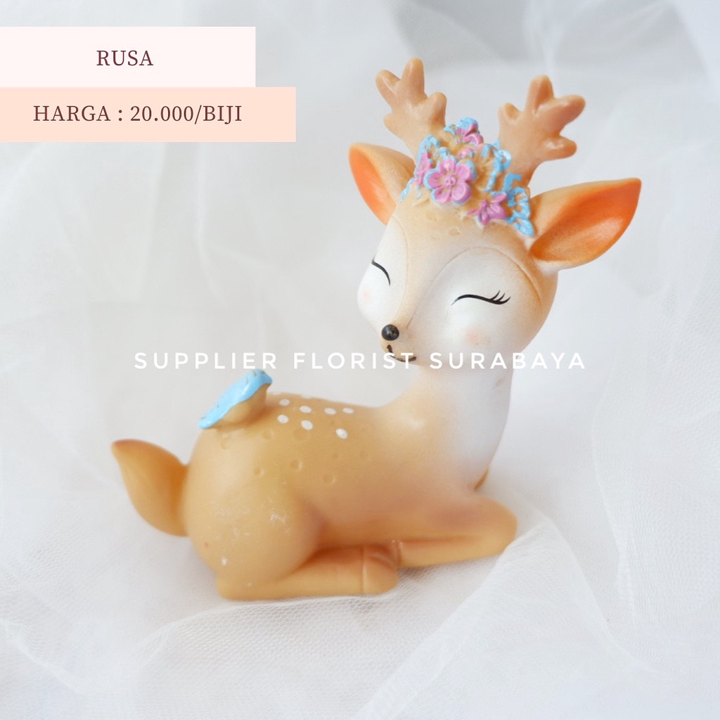 [1 SET ISI 3] MINIATUR KUE TART RUSA BAMBI BAHAN KARET ELASTIS HIASAN KUE TART CAKE BIRTHDAY CAKE ULANG TAHUN DEKORASI ULTAH CUPCAKE BAKING DEKORASI DECORATION FILM DISNEY KARTUN ANAK PAJANGAN HIASAN HADIAH KADO ANAK