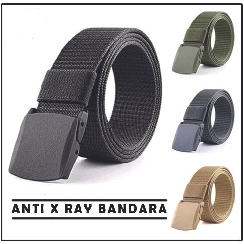 Promo Ikat Pinggang Pria Canvas Tactical Military Belt Sabuk Pria Anti Metal Detector - Kualitas Super