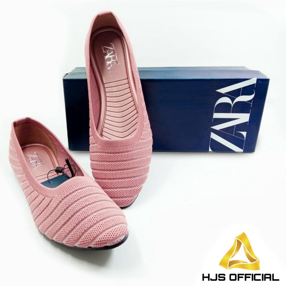 HOT SALE Sepatu Wanita Flat Zara Original Rajut Flyknitt Flatshoes Cewek Zara Terbaru Sepatu Wanita 
