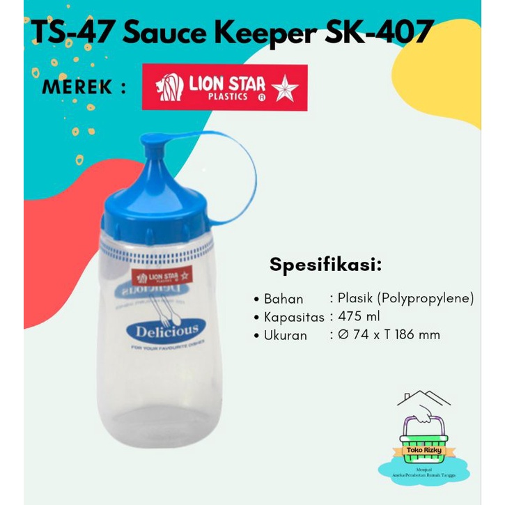 Botol Saus 475 ml / Botol Kecap Lion Star