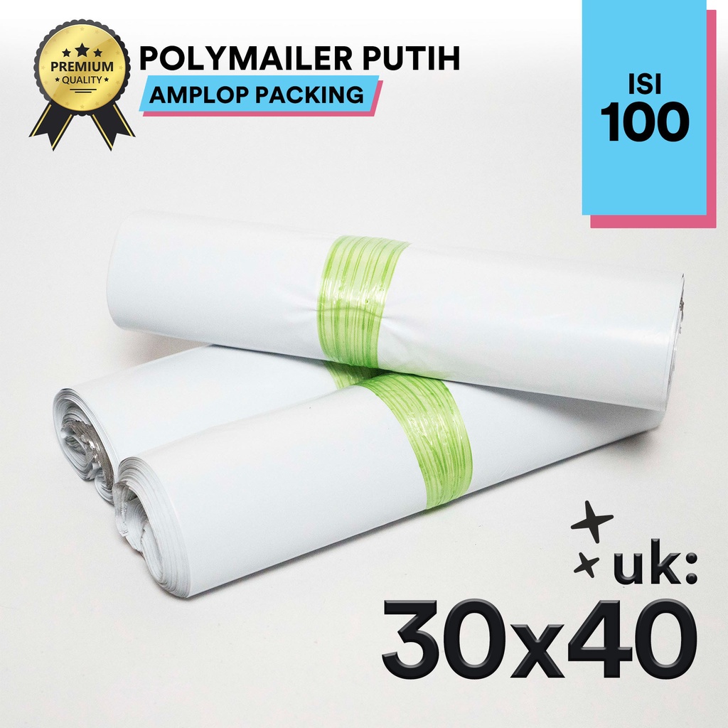

PLASTIK POLYMAILER PUTIH 30X40 100 Pcs AMPLOP PLASTIK PACKING OLSHOP