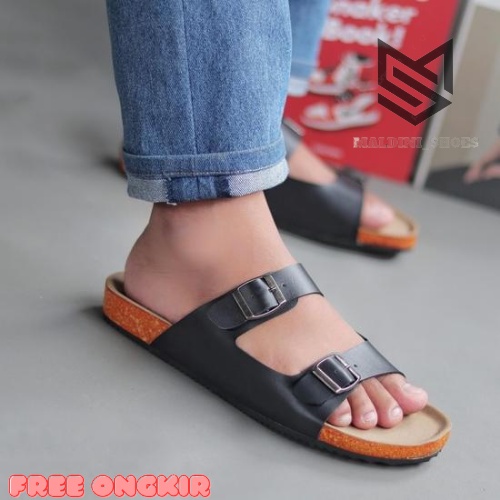 SEPATU SANDAL PUYUH ORIGINAL PRIA WANITA SANDAL CASUAL PRIA KULIT + BOX SENDAL JEPIT SLOP SLIDE PITA 2 TIDAK LICIN SANDAL CARVIL