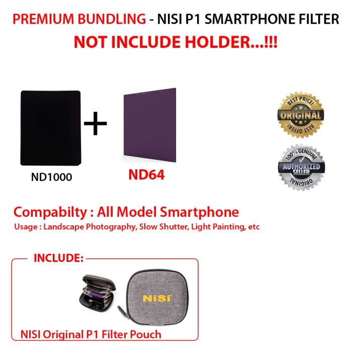 PREMIUM BUNDLING - NISI SMARTPHONE FILTER ND 64 & ND 1000 - NO HOLDER