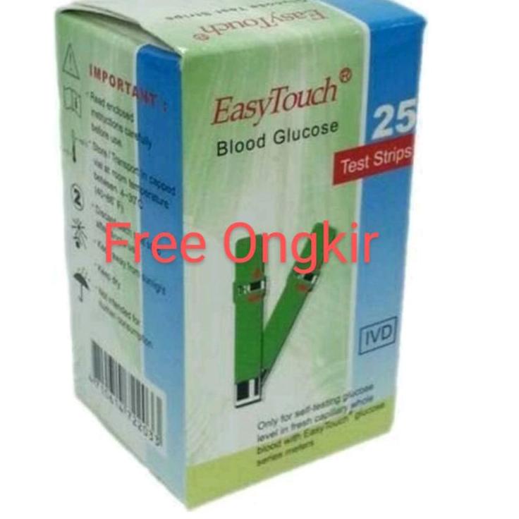 ✻ Free Ongkir Strip gula darah easy touch / strip glucose easy touch / alat cek gula darah / alat te