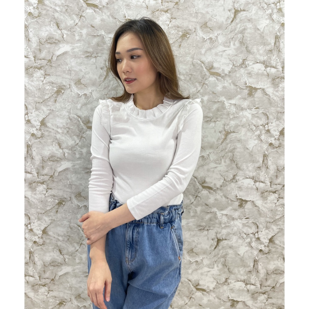 MODAVIE - TALITHA CROPTOP Longsleeve Croptop Rib Baju Lengan Panjang Wanita