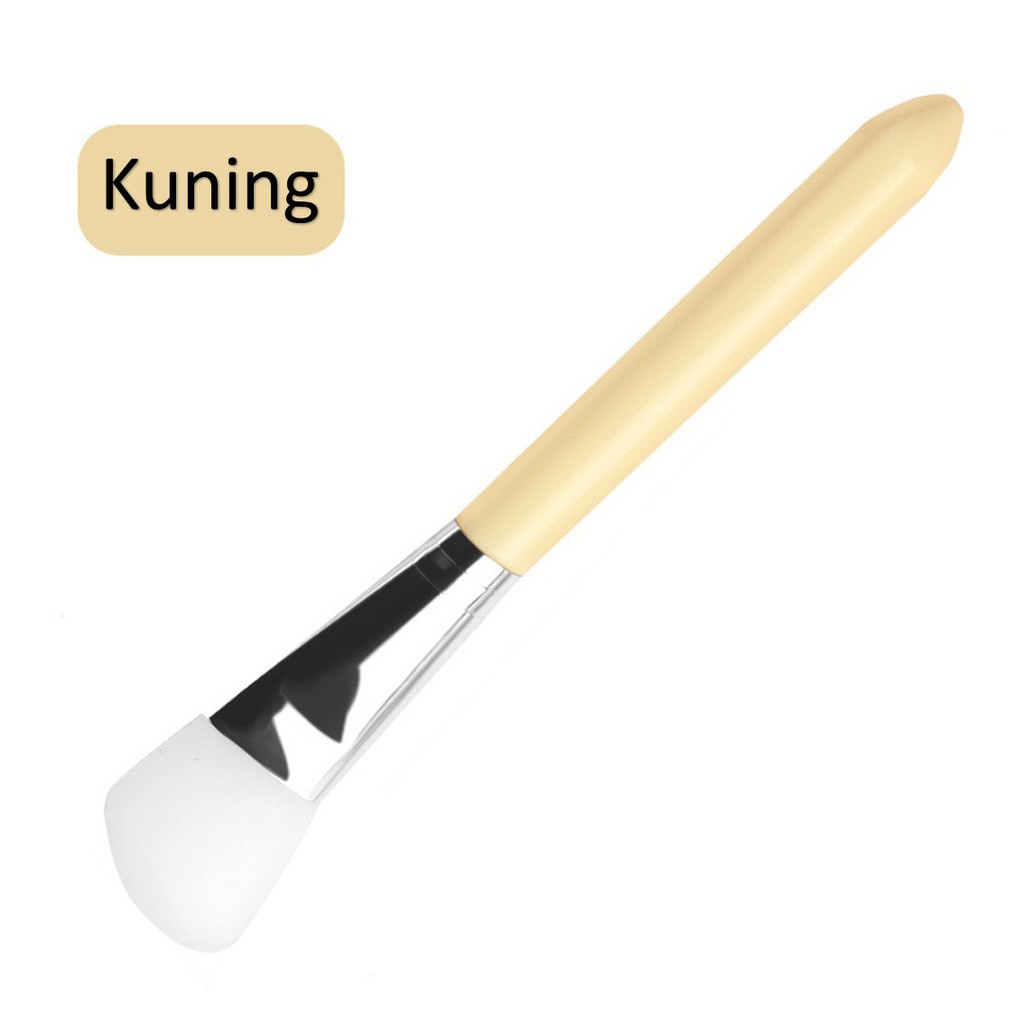 MMM Brush Makeup Silikon Kuas Masker Silicone Facial Face Mask Gel Dengan Kepala Pisau Putih