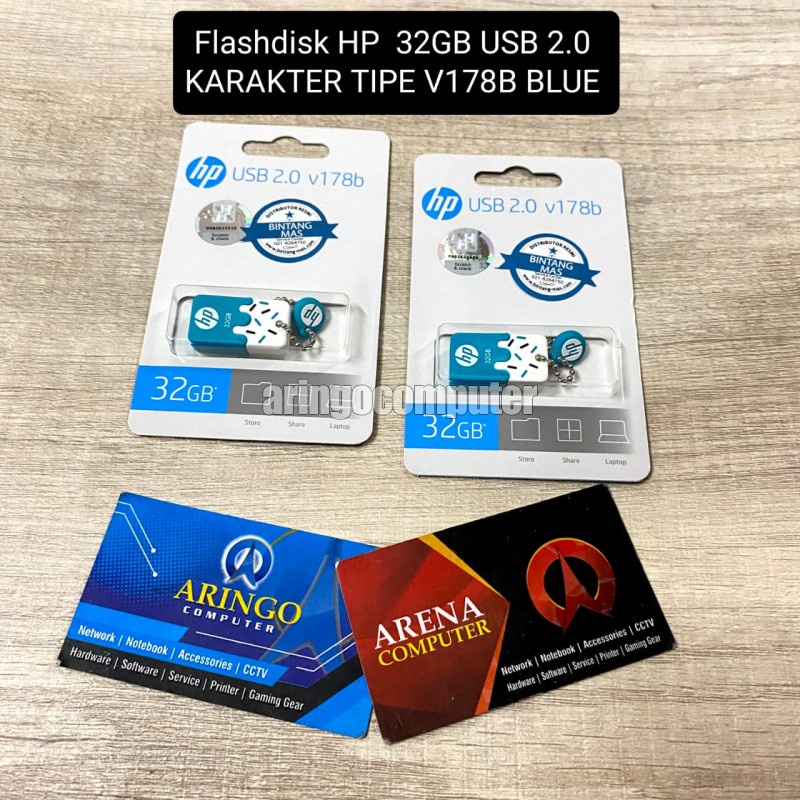 Flashdisk HP 32GB USB 2.0 KARAKTER TIPE V178B BLUE