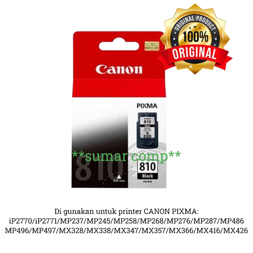 Tinta canon 810/811 black calour original