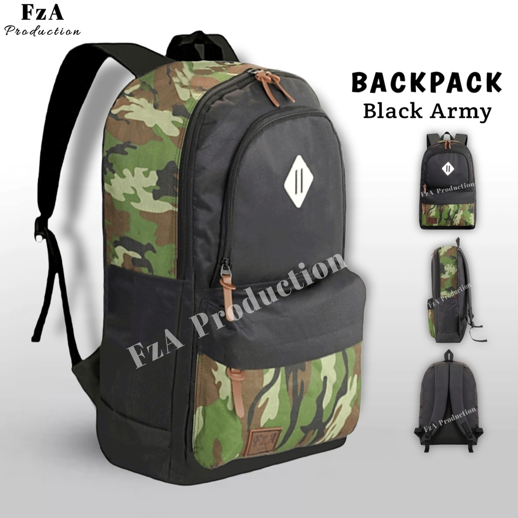 FzA Official - Tas Ransel Gendong Laptop Distro Sekolah Kuliah Pria Wanita Backpack Murah Original Tas Punggung Laptop -BASD