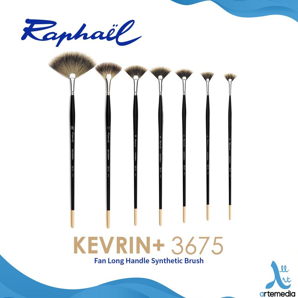 

Kuas Lukis Raphael 3675 Fan Kevrin Synthetic Brush Long Handle