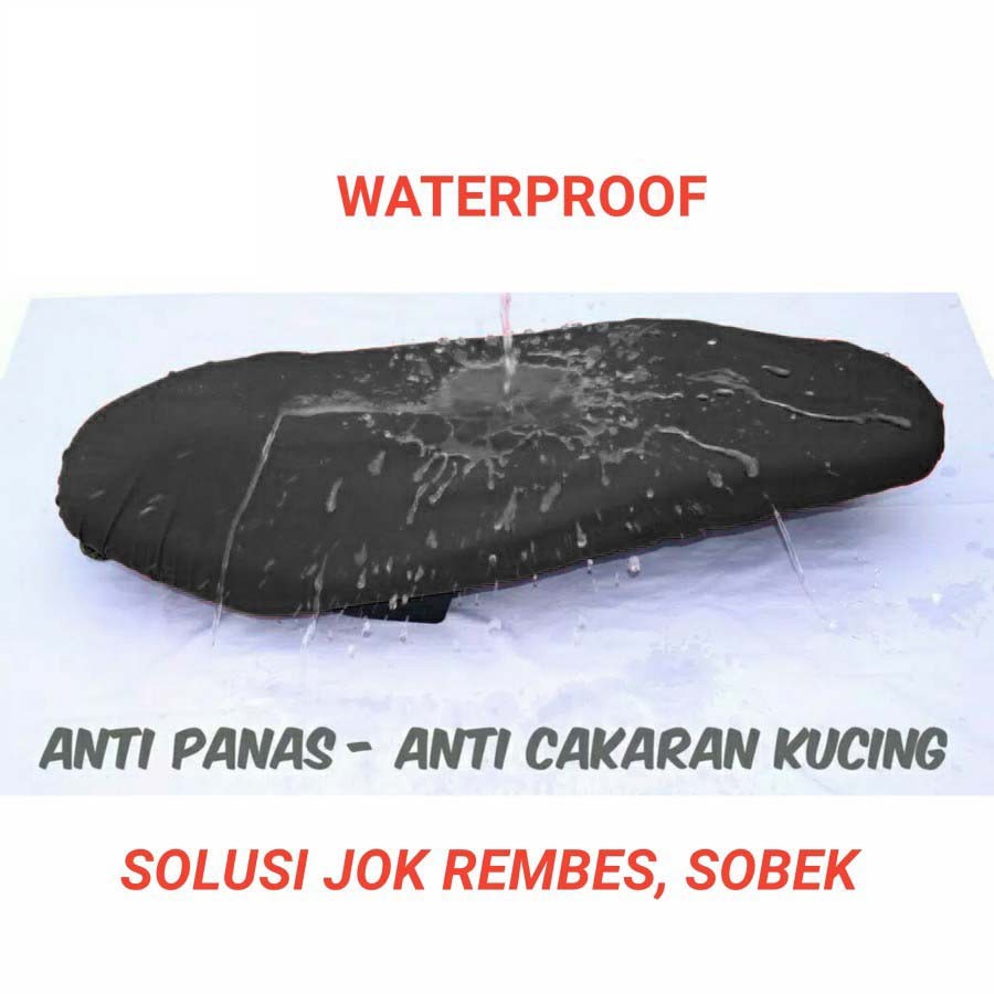 Cover Jok sarung Jok Motor universal Waterproof Anti Air Anti Kucing - Hitam, Besar