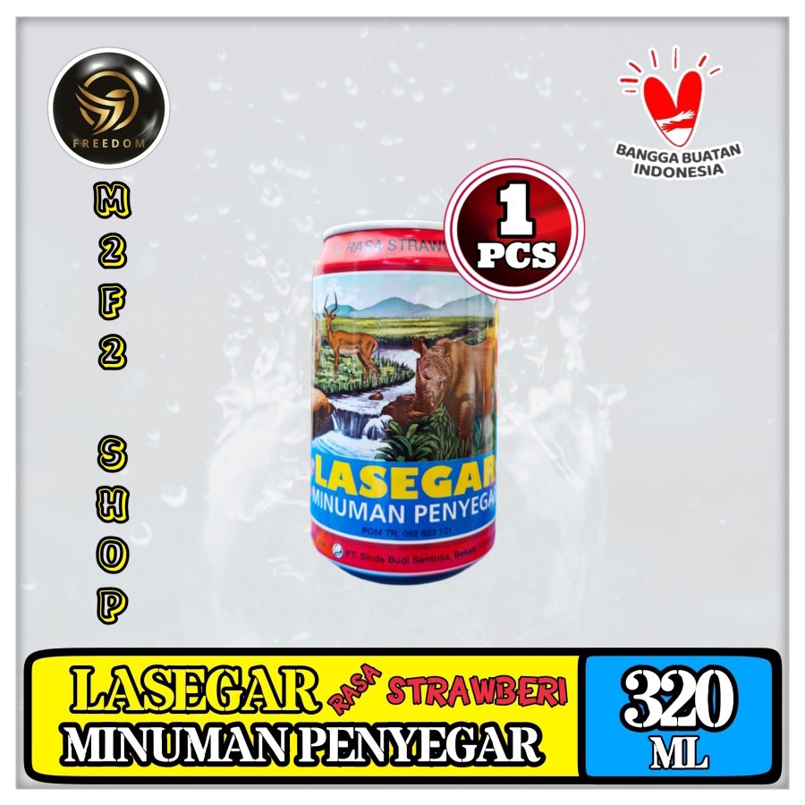 

LASEGAR Minuman Penyegar Strawberi | Stroberi Kaleng - 320 ml (Kemasan Satuan)