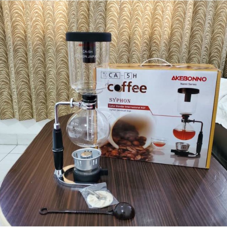 Akebono Coffee Syphon TCA-5 Syphon Akebonno 540ml – Alat Kopi Maker – Burner - Sendok