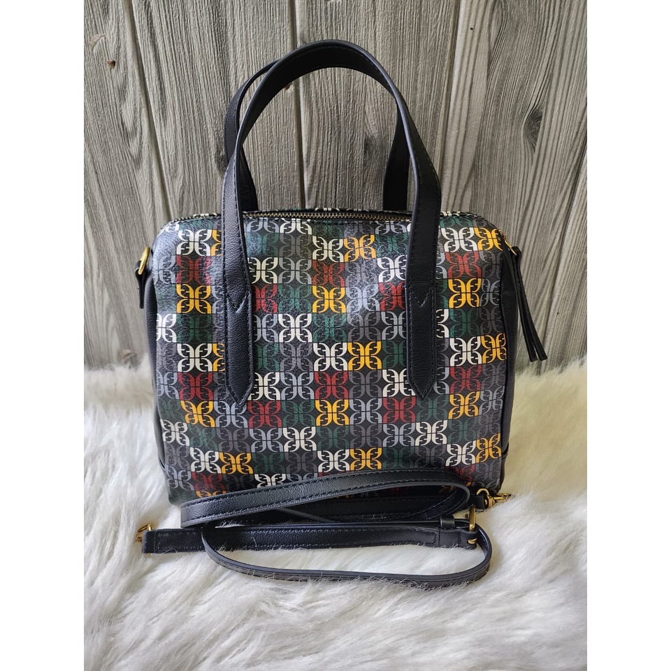 tas BRANDED sydney satchel black multi
