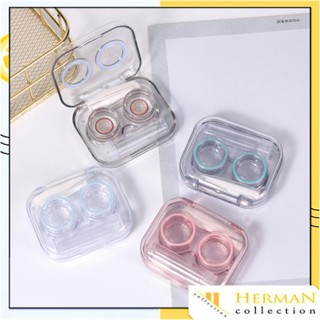 Image of HC Softlens Case Bening Plastik Tempat Kontak Lensa + Penjepit + Tongkat Tempat Softlens Bening Satu Set Tempat Kontak Lensa Mata Import