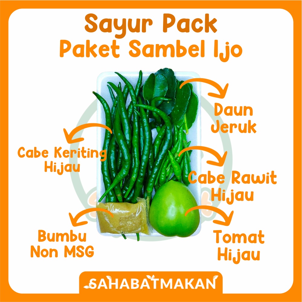 

Paket Sambal Ijo / Sambel Hijau - Sayur Pack / Sayur Prep / Sayur Instant — Sahabat Makan Sayur Jogja