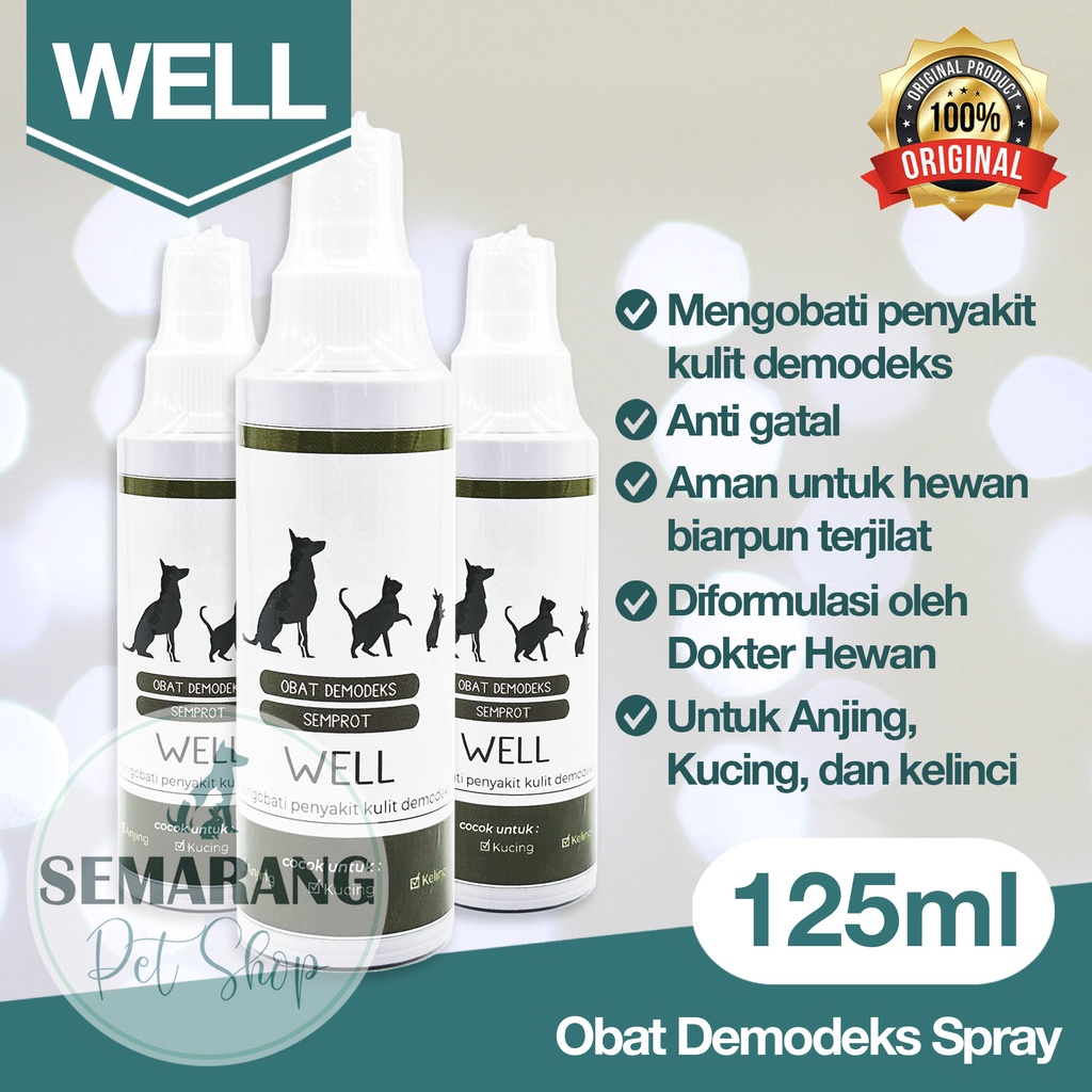 Obat Demodeks Kucing Anjing Semprot 125ml - Anti Gatal dan Rontok Bulu