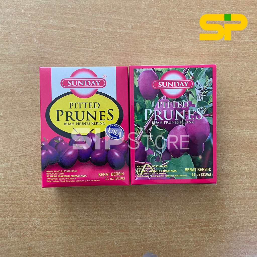 

SUNDAY Prunes 340 gr / Buah Kering Pitted Prunes / Prunes Plum Manisan Kering 340gr