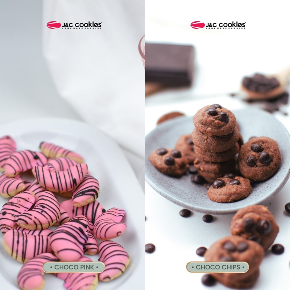 J&amp;C Cookies JnC Cookies Reguler Toples Kaca Chocolate Series