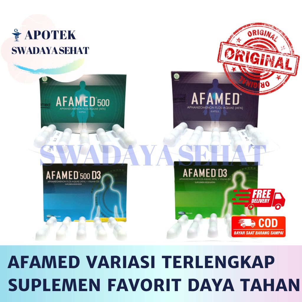 AFAMED 500 , Biasa , D3 , VARIASI Vitamin D3 Terlengkap Suplemen Daya Tahan Favorit