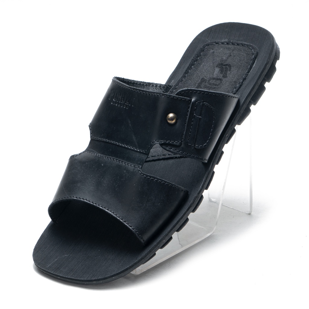 Sandal Pria Casual Kulit Asli Sendal Slide Kokop Y5033