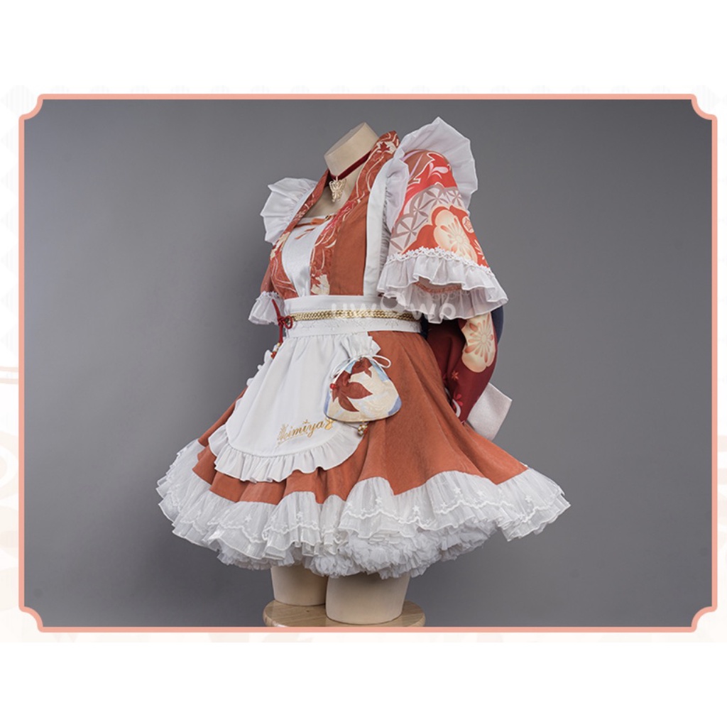 PRE-SALE UWOWO Yoimiya Cosplay Game Genshin Impact Fanart Maid Nahida Cosplay Yoimiya Douji Costume Role Play Outfit