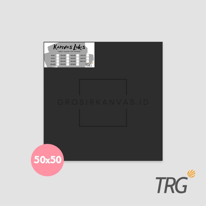 

Grosir Kanvas Lukis Hitam 50 x 50 cm TRG - Black Canvas Board 50x50 TRG