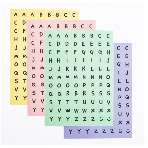 Dairy Deco - Alphabet Numerik Sticker (1sheet)