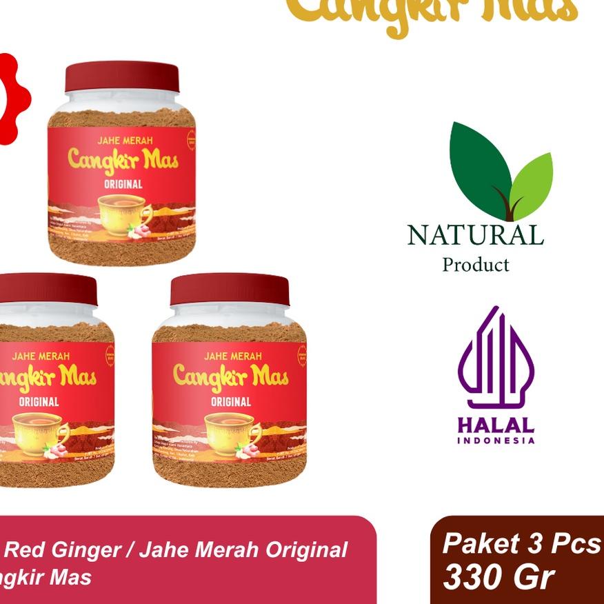 

12.12 Promo Brand Cangkir Mas Jahe Merah Original 330 Gram Paket isi 3 